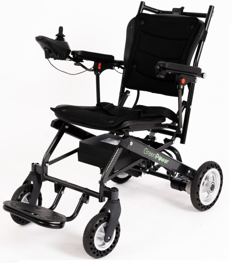 Folding mobility scooter in compact form